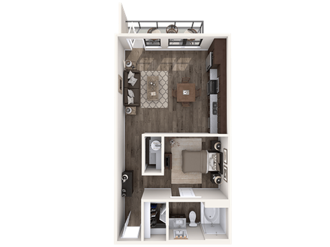 The Wall Street Lofts in Midland, Texas L1 Floor Plan